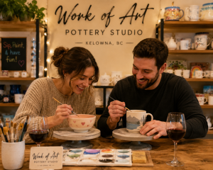 Create Art & Memories on a Date at Work of Art Pottery Studio in Kelowna